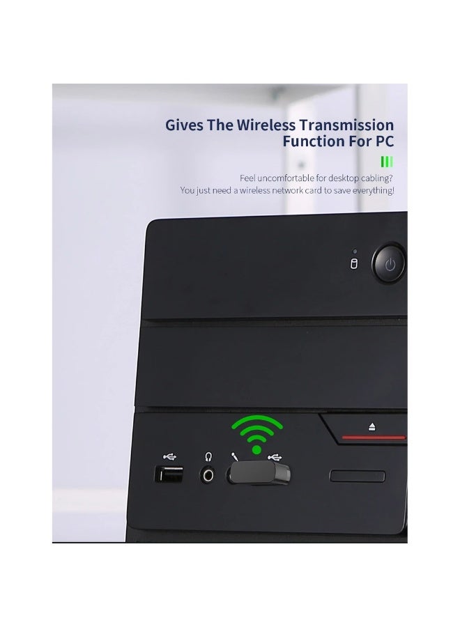 Comfast 650Mbps Dual-Band WiFi & Bluetooth 4.2 Mini USB Adapter (2-in-1 Wireless Network Card) - Image 2